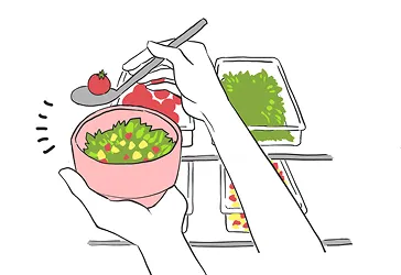 サラダボウルを作る